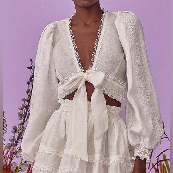 Waimari Chloe Wrap Cropped Top in white size S - Picture 1 of 10